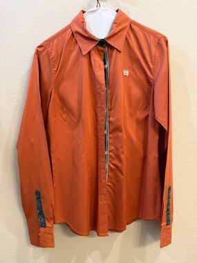 Cinch Women's Rust Orange Long-Sleeve Shirt
